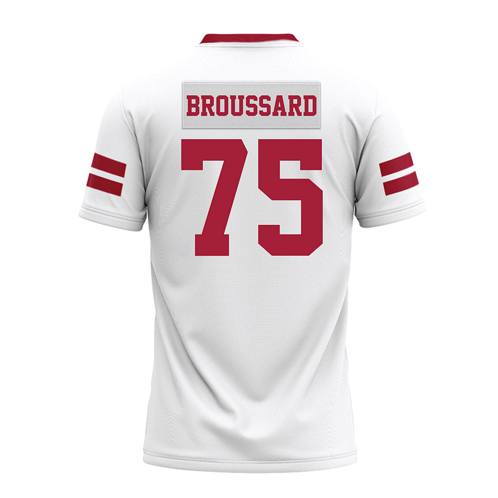 Arkansas - NCAA Football : Kavion Broussard - White Premium Football Jersey-1