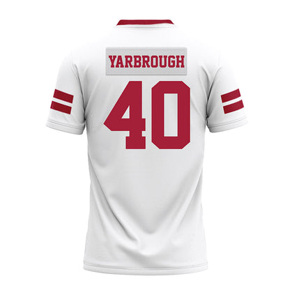 Arkansas - NCAA Football : Colton Yarbrough - White Premium Football Jersey-1
