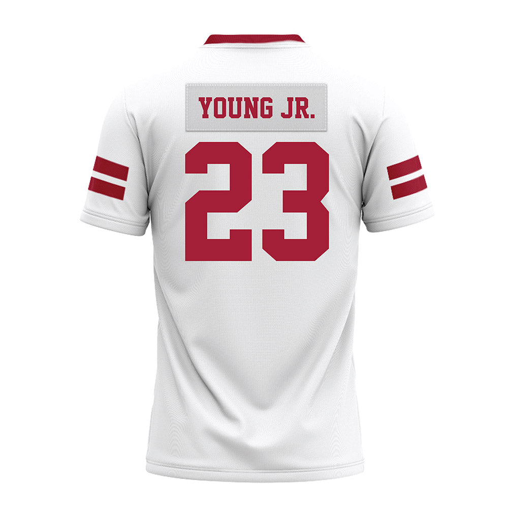 Arkansas - NCAA Football : Kevin Young Jr. - White Premium Football Jersey-1