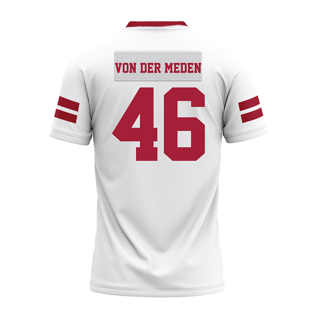 Arkansas - NCAA Football : Charlie von der Meden - White Premium Football Jersey-1