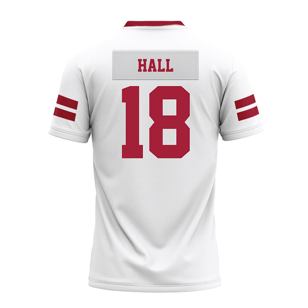Arkansas - NCAA Football : Jude Hall - White Premium Football Jersey-1