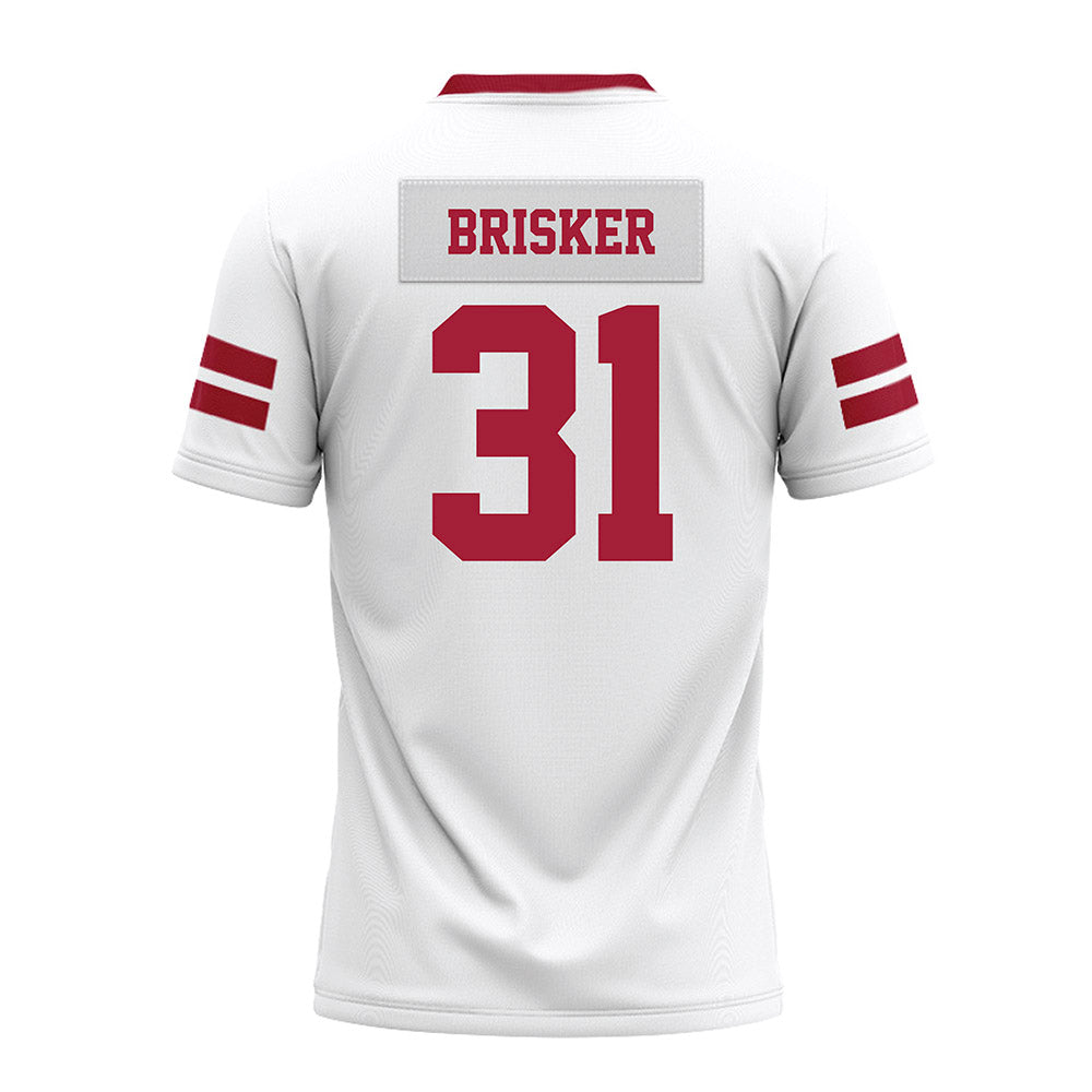 Arkansas - NCAA Football : Blake Brisker - White Premium Football Jersey-1