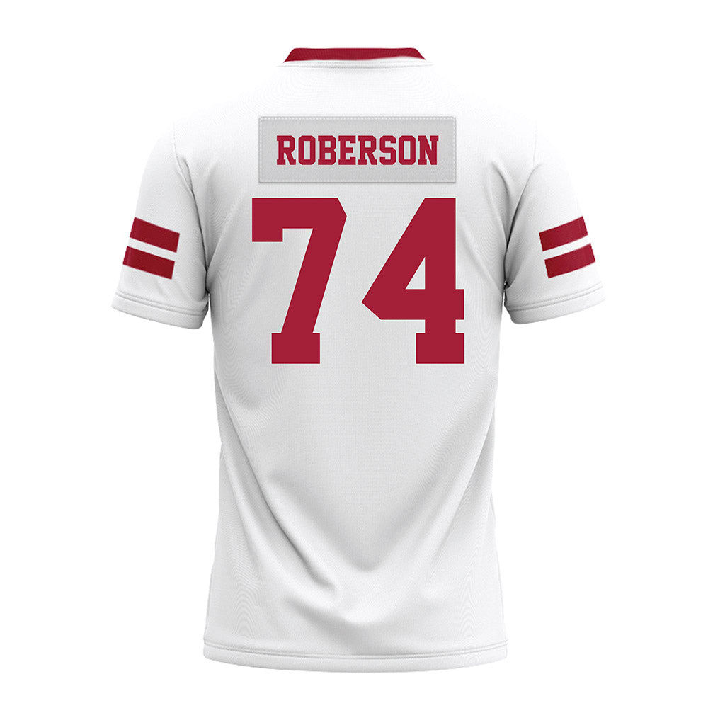 Arkansas - NCAA Football : Terence Roberson - White Premium Football Jersey-1