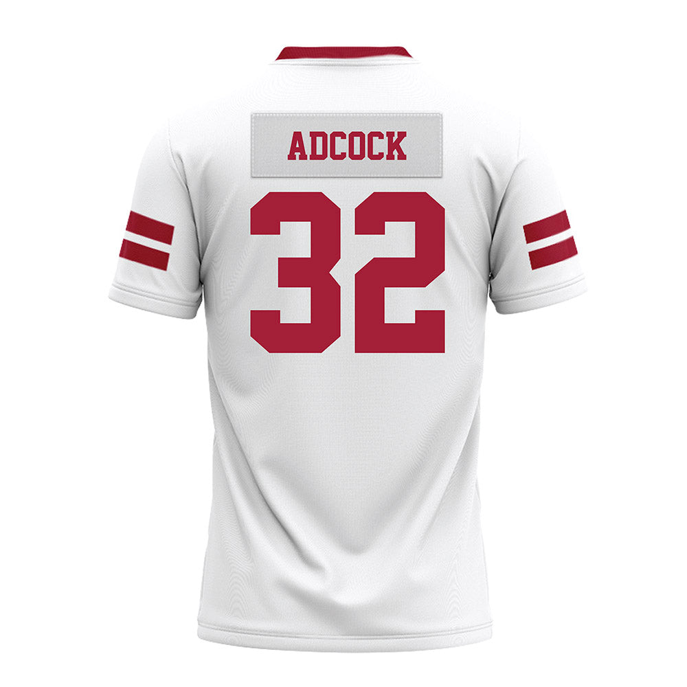 Arkansas - NCAA Football : Matt Adcock - White Premium Football Jersey-1