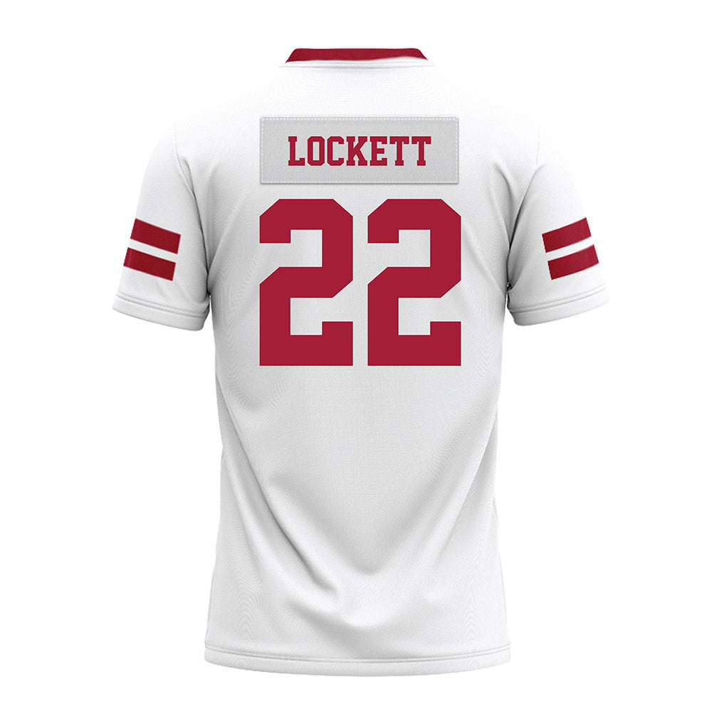 Arkansas - NCAA Football : Tay Lockett - White Premium Football Jersey-1