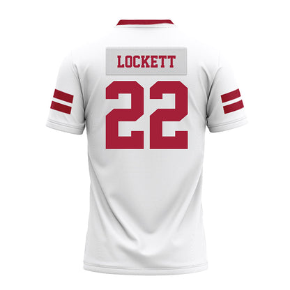 Arkansas - NCAA Football : Tay Lockett - White Premium Football Jersey-1