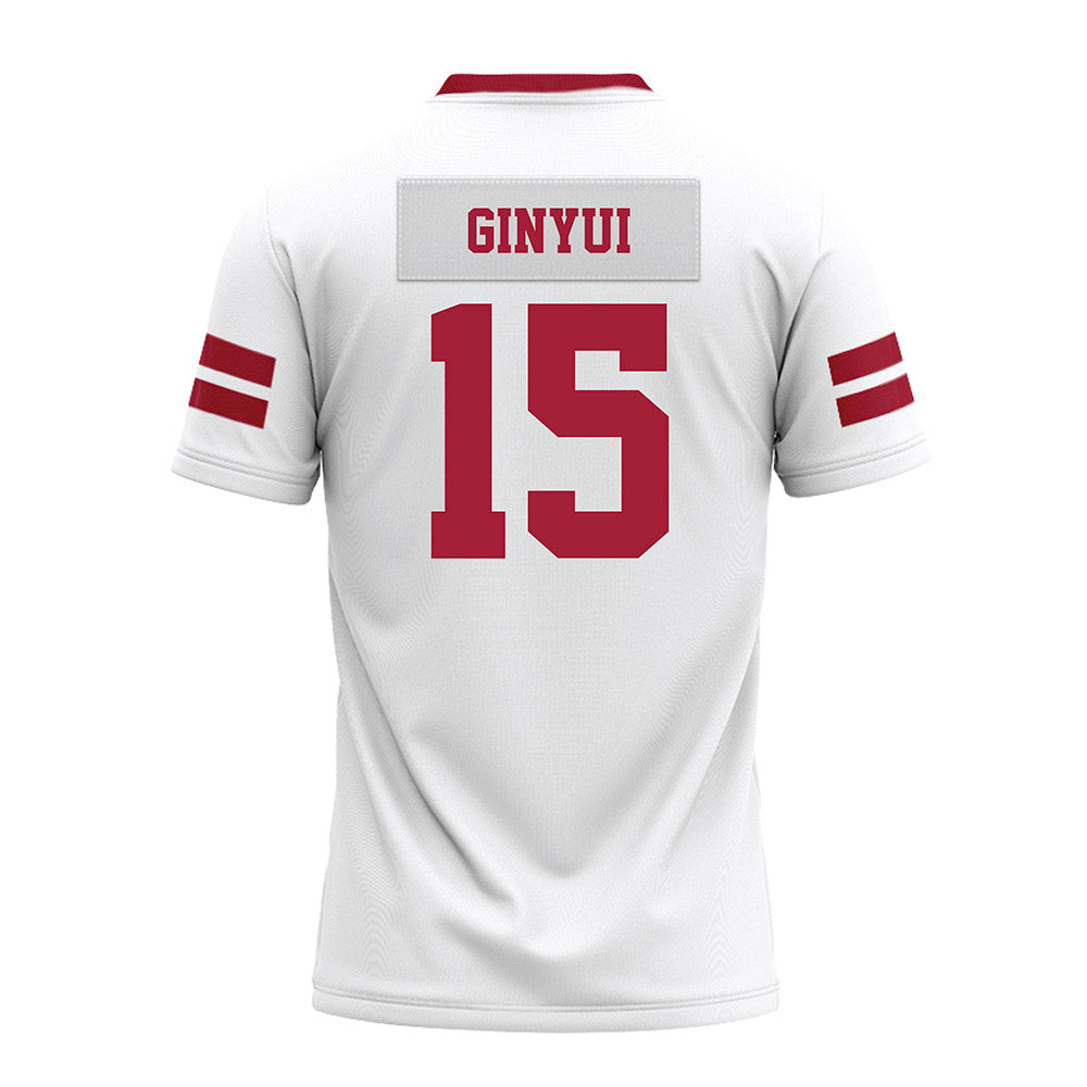 Arkansas - NCAA Football : Nsongbeh Ginyui - White Premium Football Jersey-1