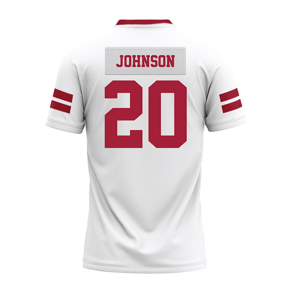 Arkansas - NCAA Football : Jahiem Johnson - White Premium Football Jersey-1