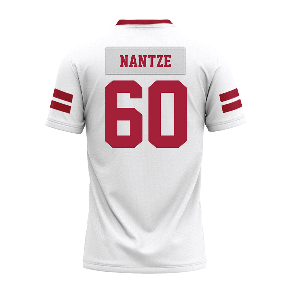 Arkansas - NCAA Football : Jonas Nantze - White Premium Football Jersey-1