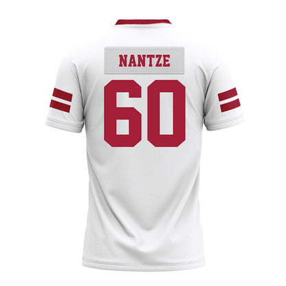 Arkansas - NCAA Football : Jonas Nantze - White Premium Football Jersey-1