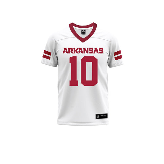 Arkansas - NCAA Football : Cade Trotter - White Premium Football Jersey-0