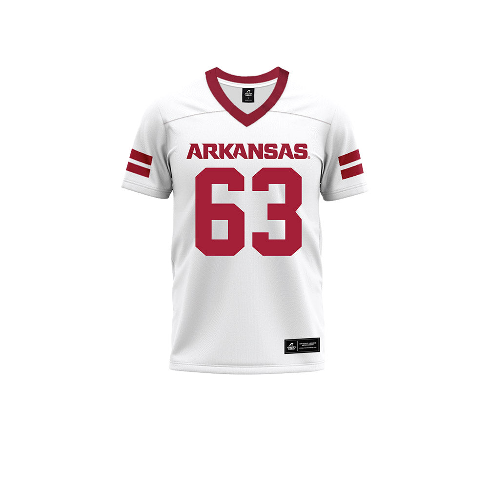 Arkansas - NCAA Football : Hugh Smith - White Premium Football Jersey-0
