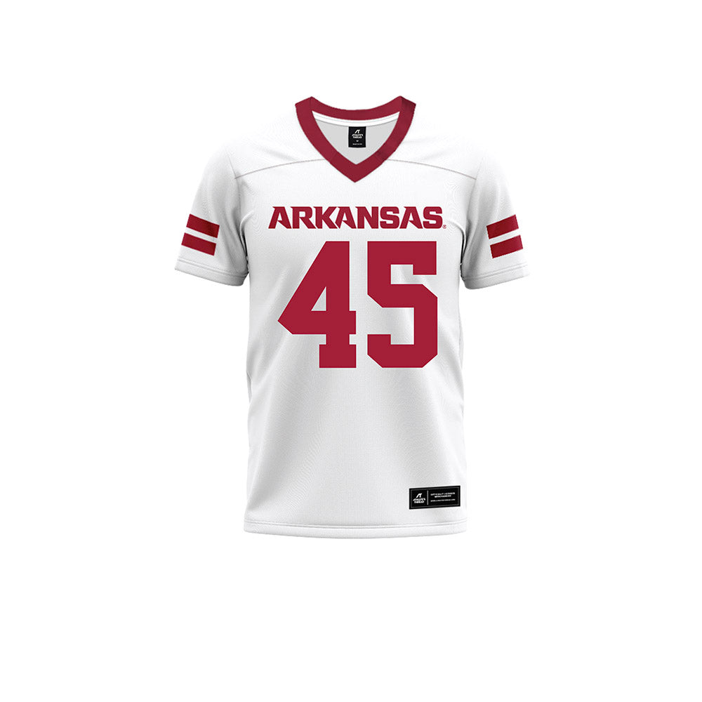 Arkansas - NCAA Football : Preston Davis - White Premium Football Jersey-0