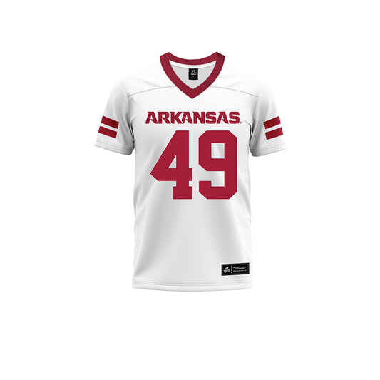 Arkansas - NCAA Football : Braxton Scriber - White Premium Football Jersey-0