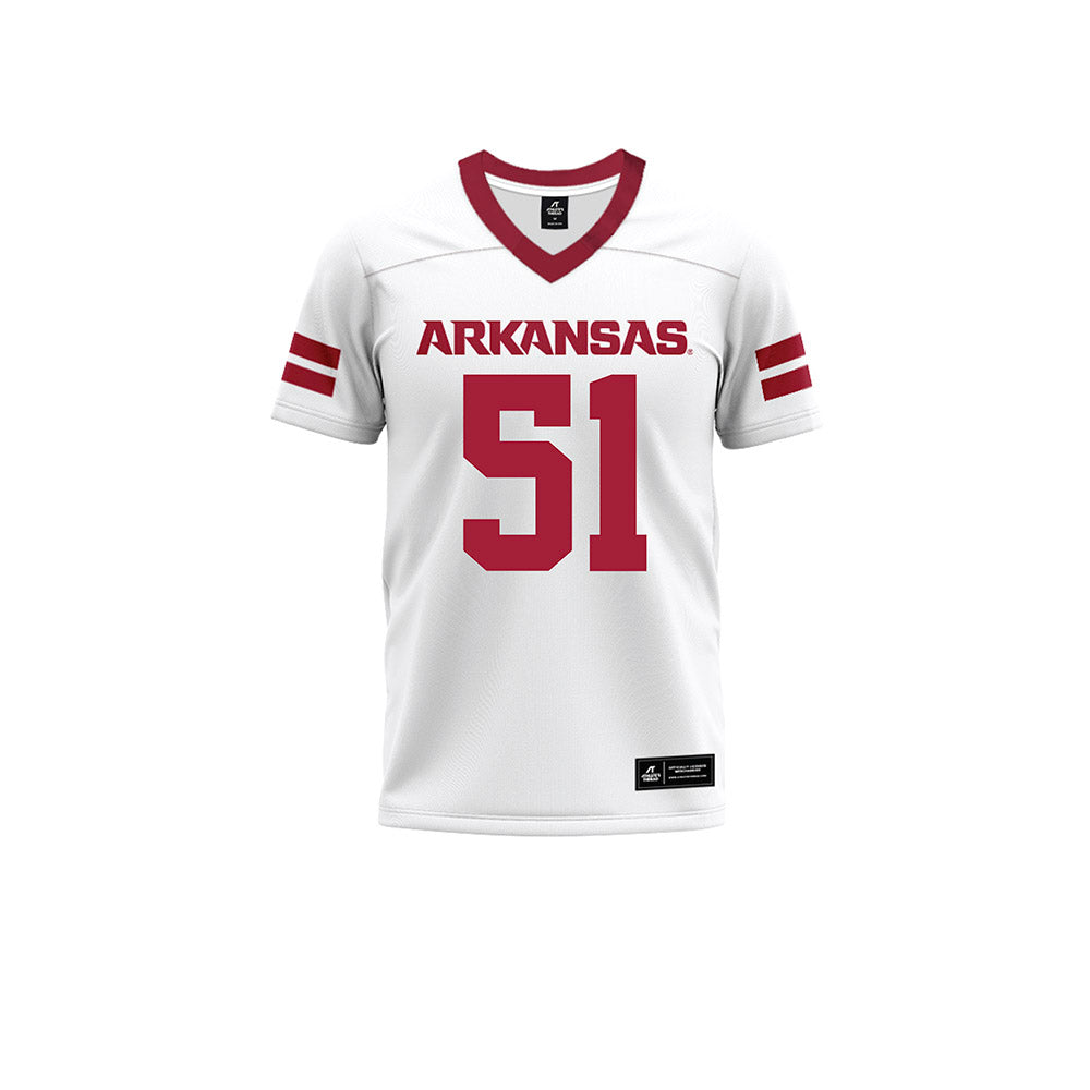 Arkansas - NCAA Football : Carey Clayton - White Premium Football Jersey-0