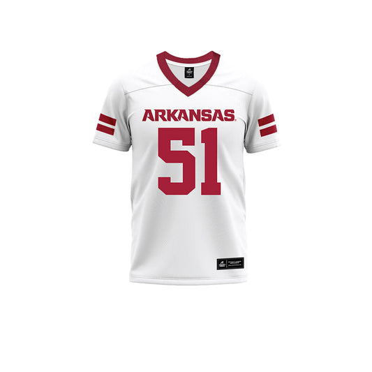 Arkansas - NCAA Football : Carey Clayton - White Premium Football Jersey-0