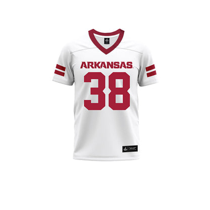 Arkansas - NCAA Football : Bradley Ume-Ezeoke - White Premium Football Jersey-0