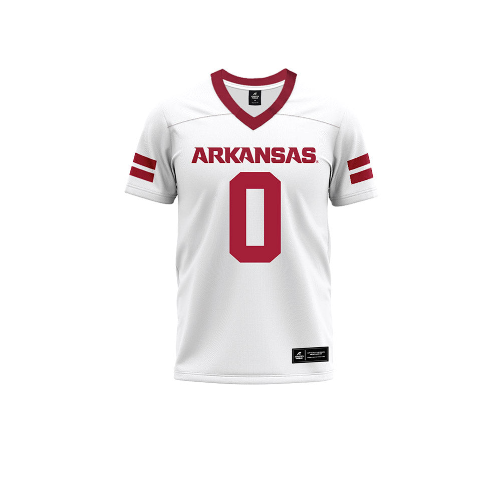 Arkansas - NCAA Football : Braylen Russell - White Premium Football Jersey-0