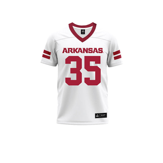 Arkansas - NCAA Football : Hutson Hendrix - White Premium Football Jersey-0