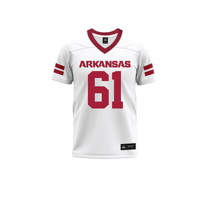 Arkansas - NCAA Football : Kaden Bramlage - White Premium Football Jersey-0