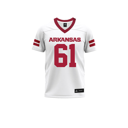 Arkansas - NCAA Football : Kaden Bramlage - White Premium Football Jersey-0