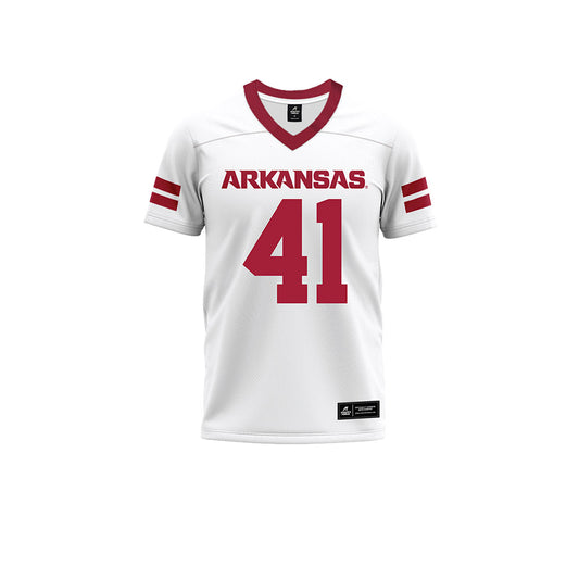 Arkansas - NCAA Football : Connor Smith - White Premium Football Jersey-0