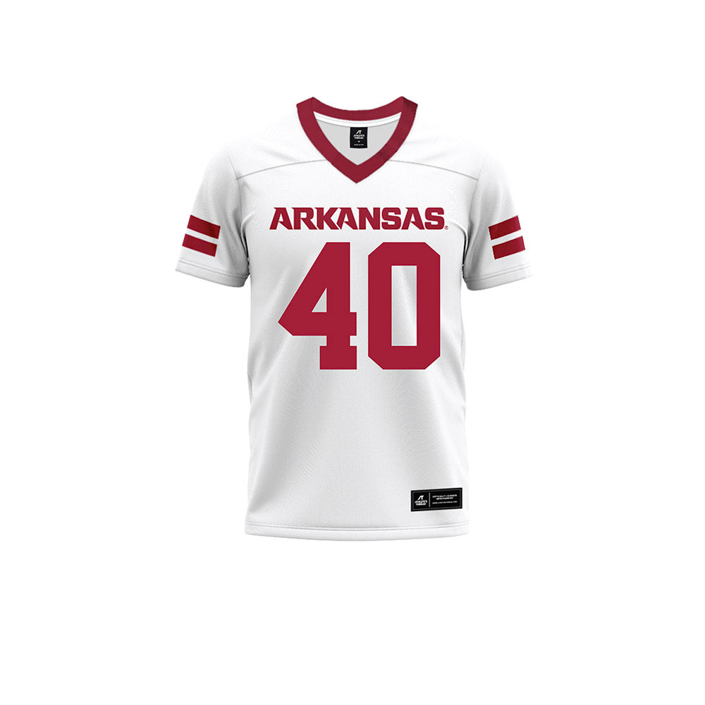 Arkansas - NCAA Football : Colton Yarbrough - White Premium Football Jersey-0