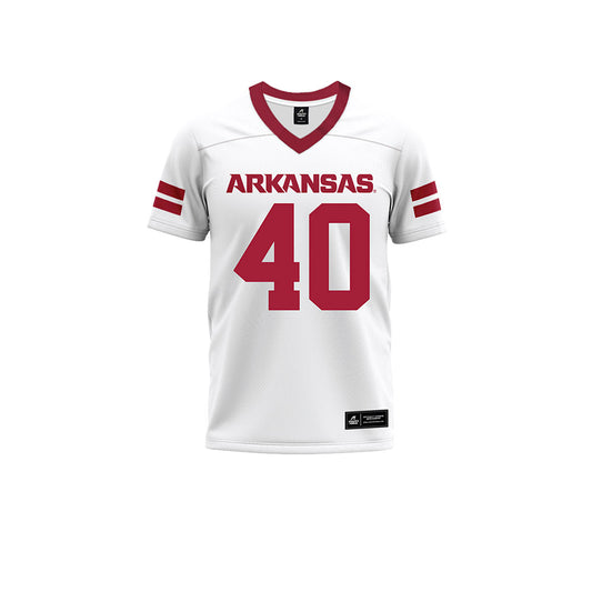 Arkansas - NCAA Football : Colton Yarbrough - White Premium Football Jersey-0