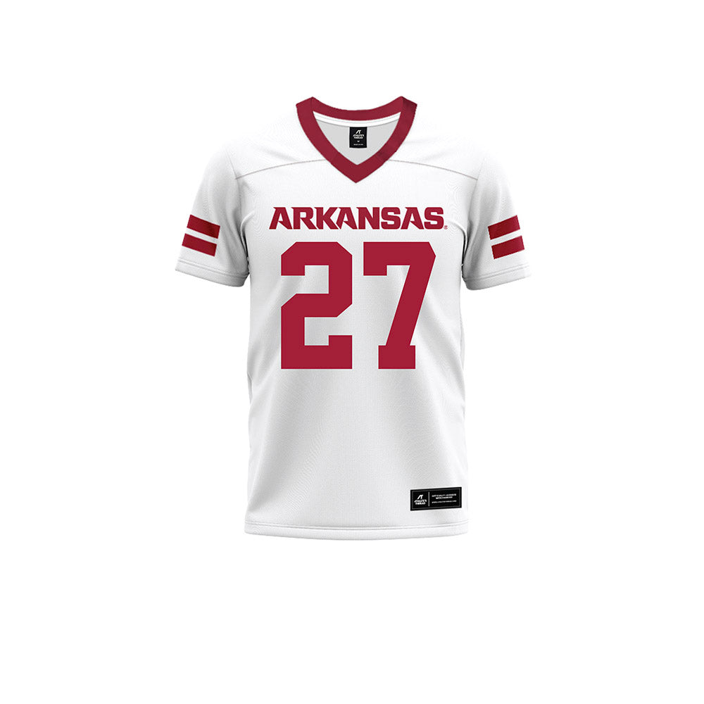 Arkansas - NCAA Football : LaMarcus Hicks II - White Premium Football Jersey-0