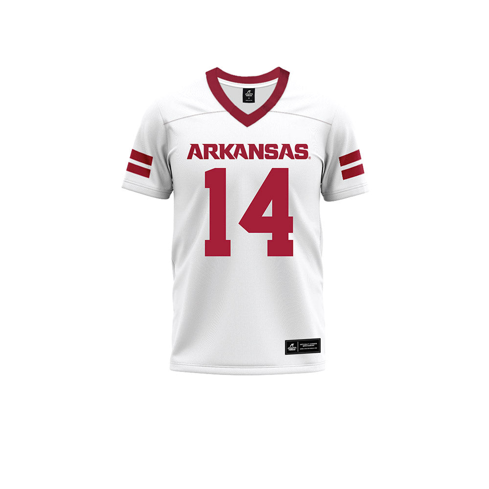 Arkansas - NCAA Football : Kyeaure Magloire - White Premium Football Jersey-0