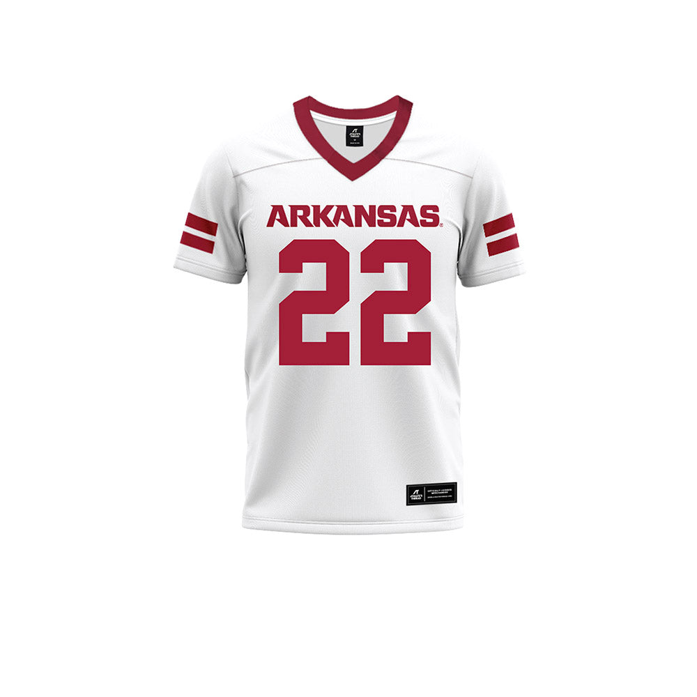 Arkansas - NCAA Football : Tay Lockett - White Premium Football Jersey-0