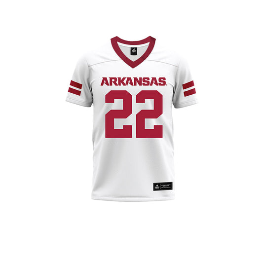 Arkansas - NCAA Football : Tay Lockett - White Premium Football Jersey-0