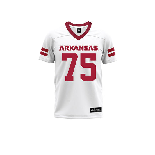 Arkansas - NCAA Football : Kavion Broussard - White Premium Football Jersey-0