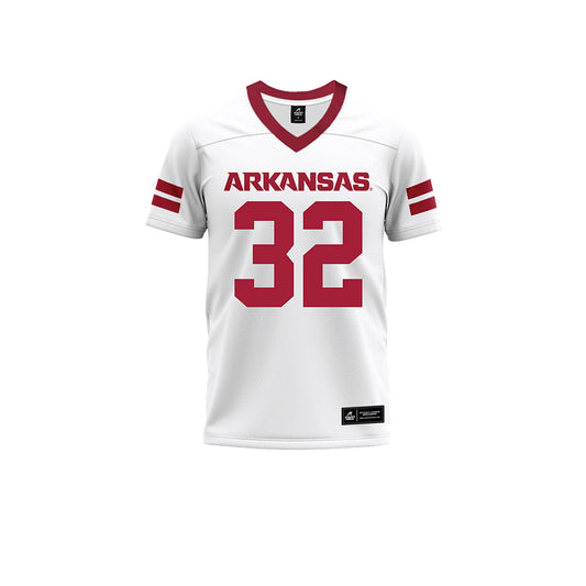 Arkansas - NCAA Football : Matt Adcock - White Premium Football Jersey-0