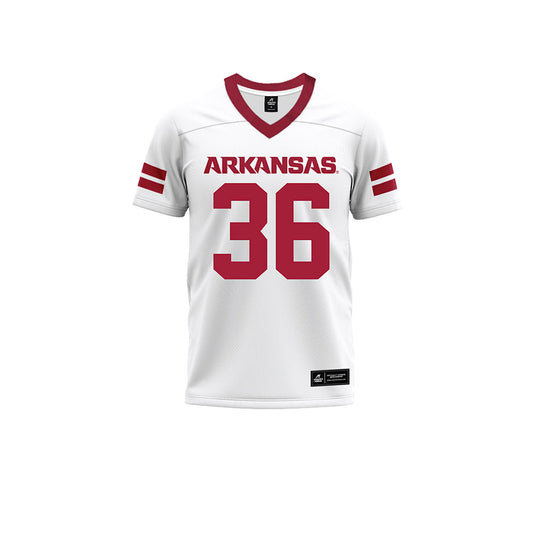 Arkansas - NCAA Football : Gavin Rush - White Premium Football Jersey-0