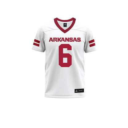 Arkansas - NCAA Football : Khmori House - White Premium Football Jersey-0
