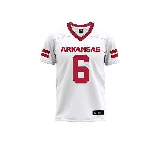Arkansas - NCAA Football : Khmori House - White Premium Football Jersey-0