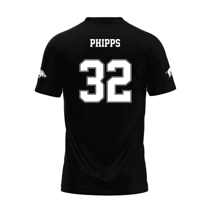Arkansas - NCAA Football : Landon Phipps - Black Premium Football Jersey-1