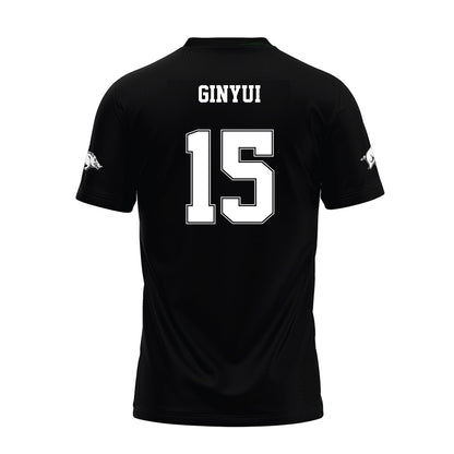 Arkansas - NCAA Football : Nsongbeh Ginyui - Black Premium Football Jersey-1