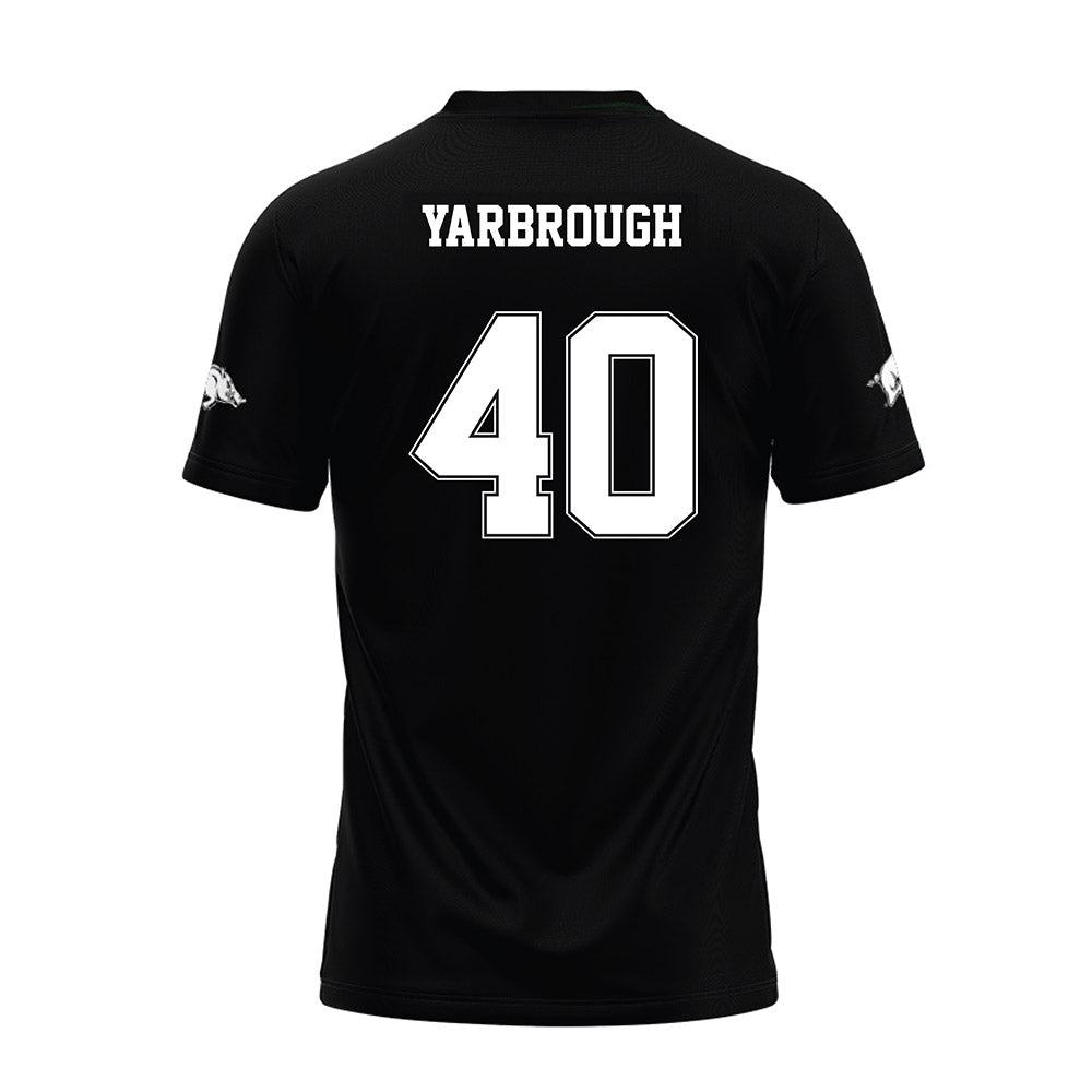 Arkansas - NCAA Football : Colton Yarbrough - Black Premium Football Jersey-1