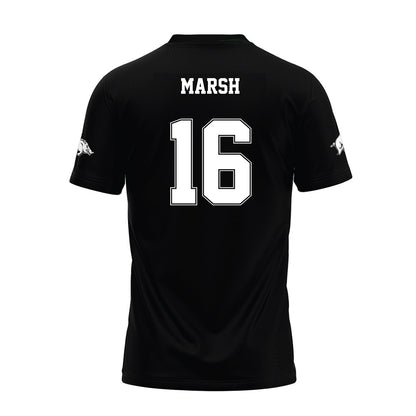Arkansas - NCAA Football : Kourtlan Marsh - Black Premium Football Jersey-1