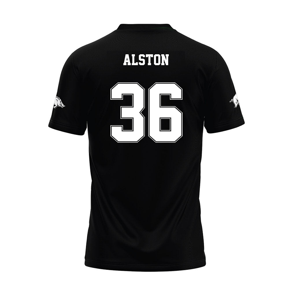 Arkansas - NCAA Football : Brian Alston - Black Premium Football Jersey-1