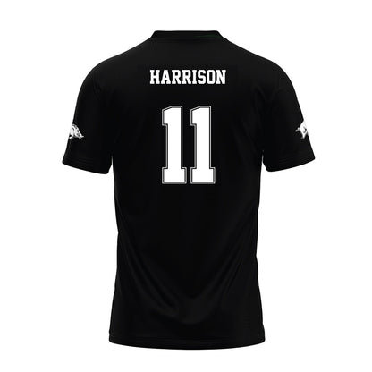 Arkansas - NCAA Football : Monte Harrison - Black Premium Football Jersey-1