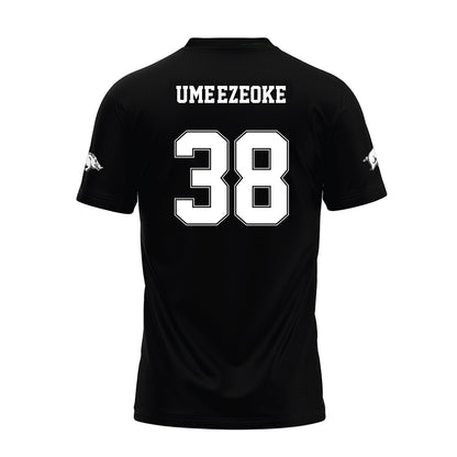 Arkansas - NCAA Football : Bradley Ume-Ezeoke - Black Premium Football Jersey-1