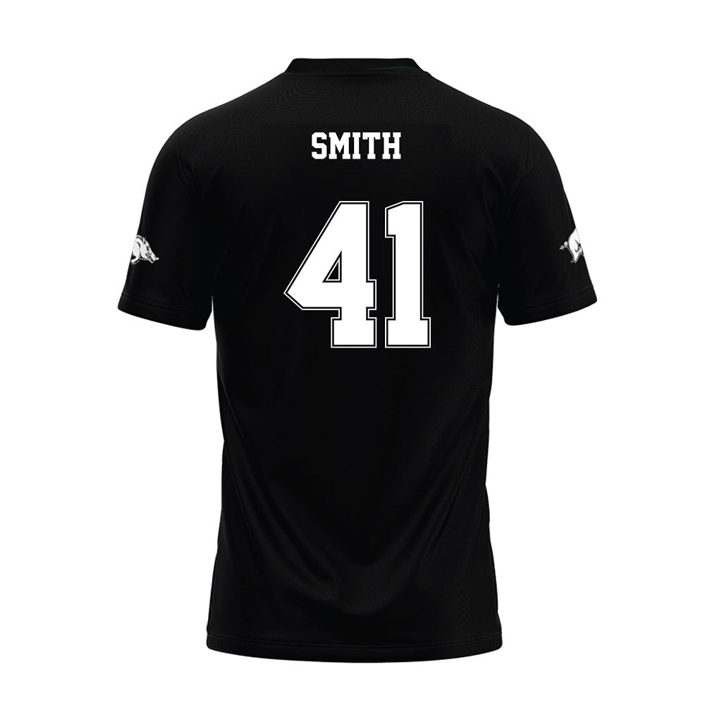 Arkansas - NCAA Football : Connor Smith - Black Premium Football Jersey-1