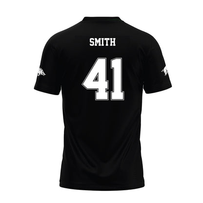 Arkansas - NCAA Football : Connor Smith - Black Premium Football Jersey-1
