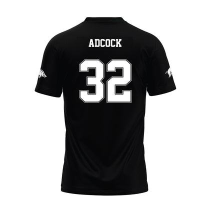 Arkansas - NCAA Football : Matt Adcock - Black Premium Football Jersey-1