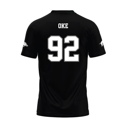 Arkansas - NCAA Football : David Oke - Black Premium Football Jersey-1