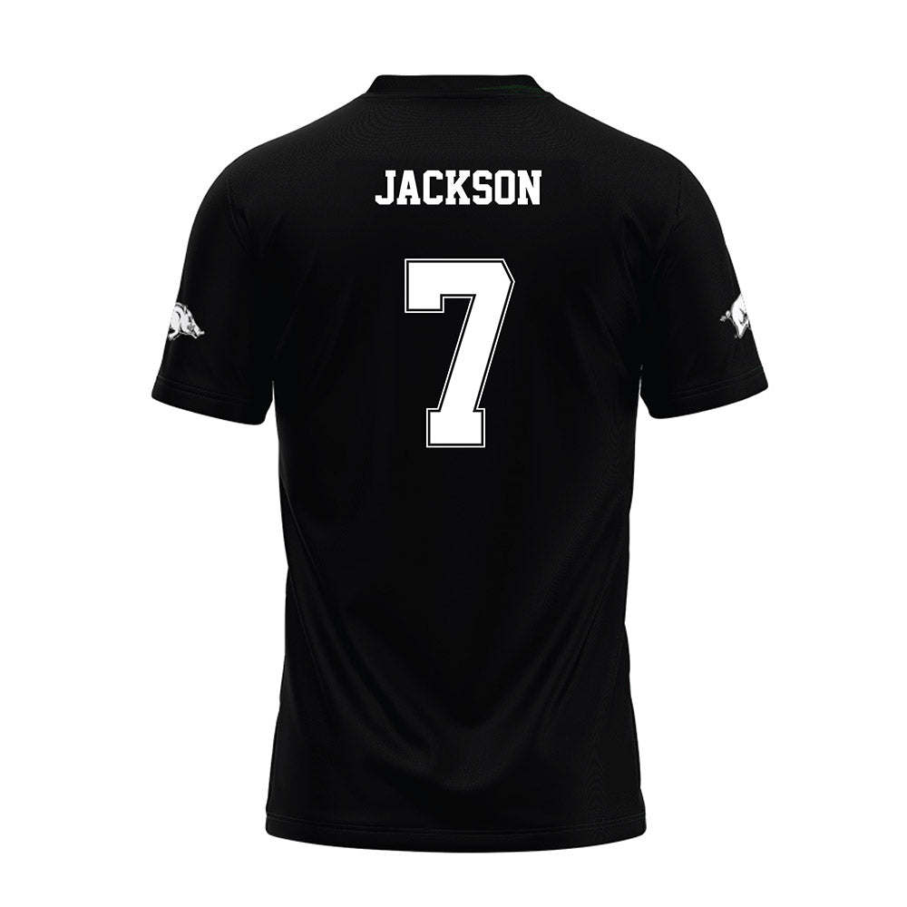 Arkansas - NCAA Football : KJ Jackson - Black Premium Football Jersey-1
