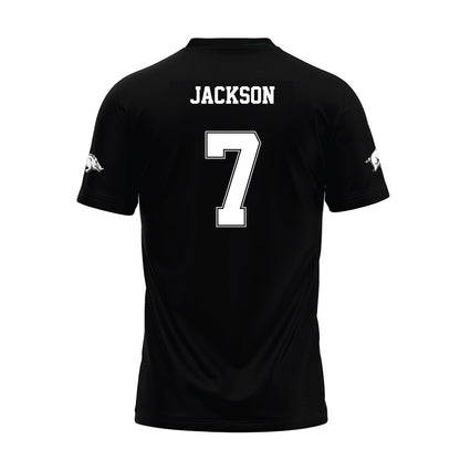 Arkansas - NCAA Football : KJ Jackson - Black Premium Football Jersey-1